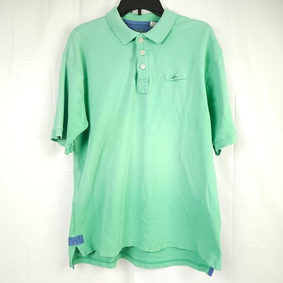 ORVIS Mens Large Green Short Sleeve Signature Style Fly Fishing Golf Polo Shirt - Picture 1 of 9